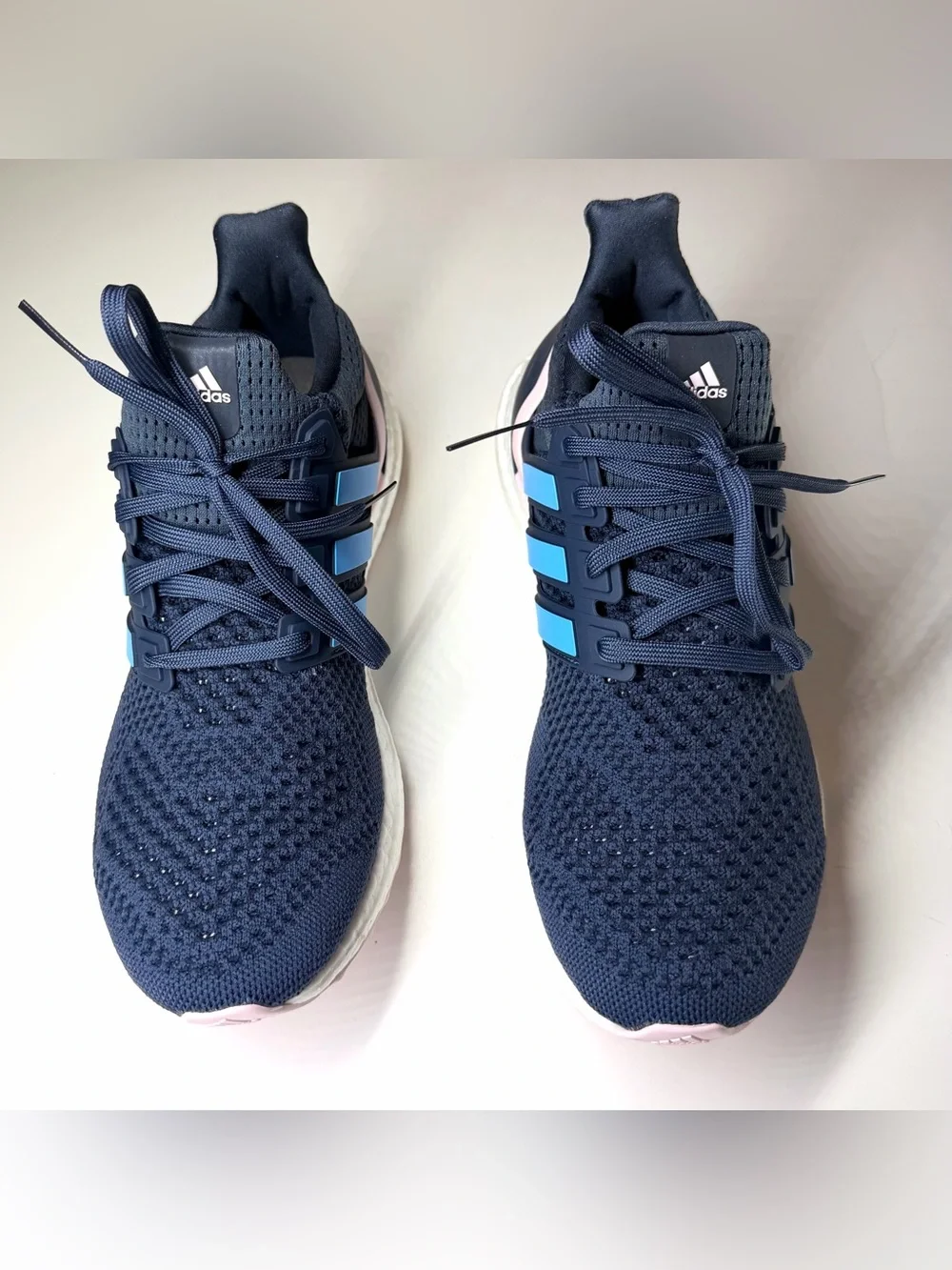 Adidas Women’s Ultraboost 1.0 Navy/ Pink / White Running Shoes Size- 8.5